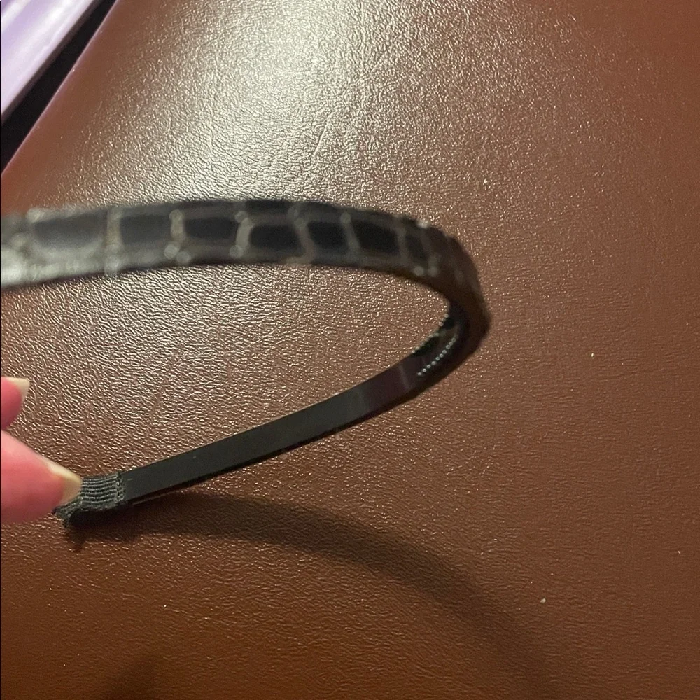 Set of Four Headbands in Pink, Black, and Tan